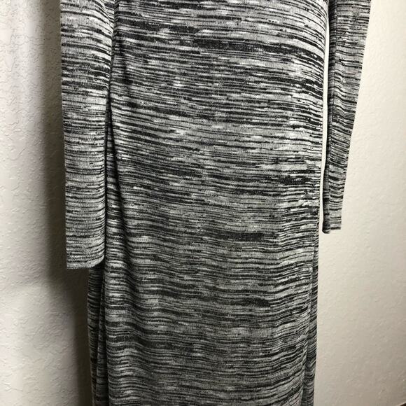 WHBM black white gray marled long open front cardigan size Extra Small XS - Picture 11 of 13